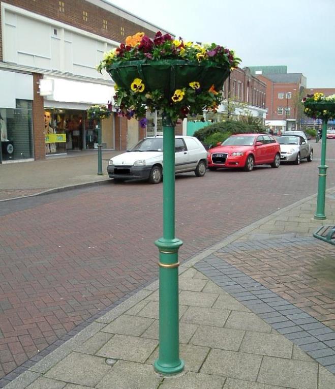 Blueton street furniture Ref 3301 Planting basket column